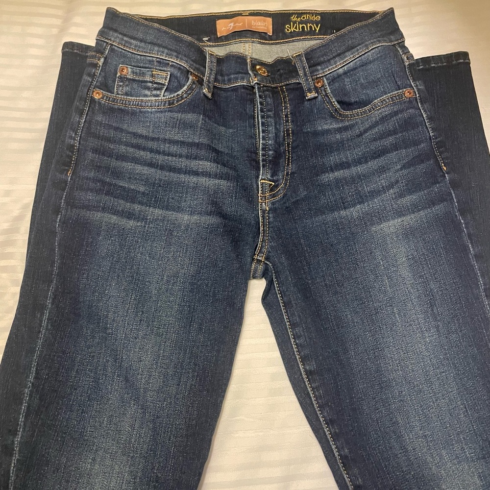 7 for all mankind blair the ankle skinny size 27